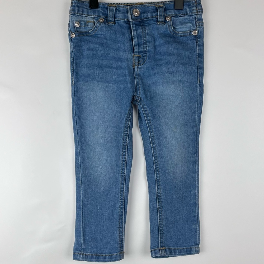 7 For All Mankind Baby Jeans Size 24M Blue Denim Skinny Stretch